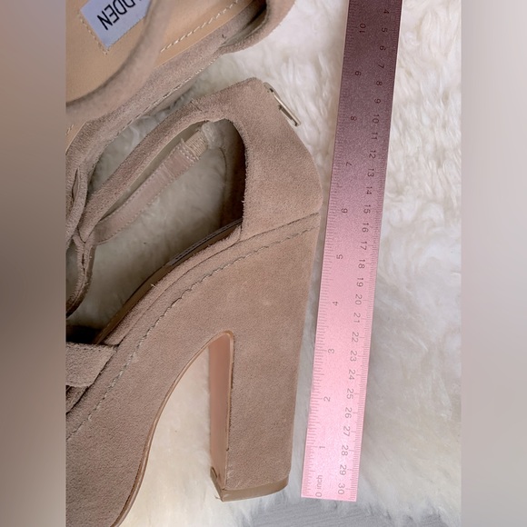 Steve Madden Gabbi Suede Chunky Platform Heels - Picture 3 of 7